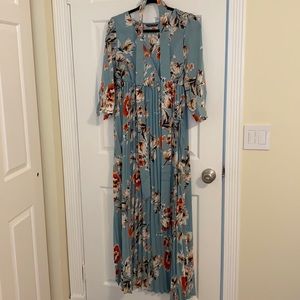 Floral 3/4 sleeve maxi